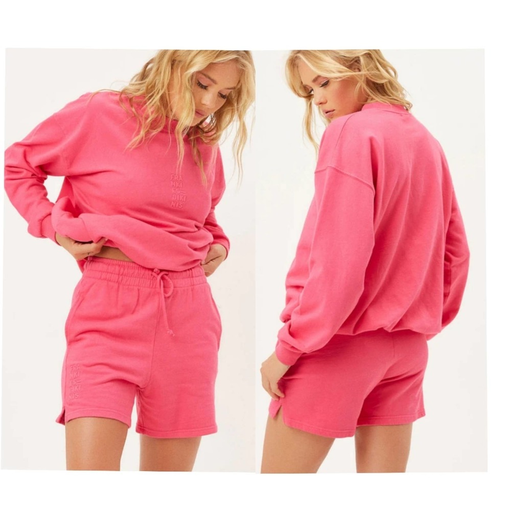 Frankies bikinis burl high waisted sweat shorts size small